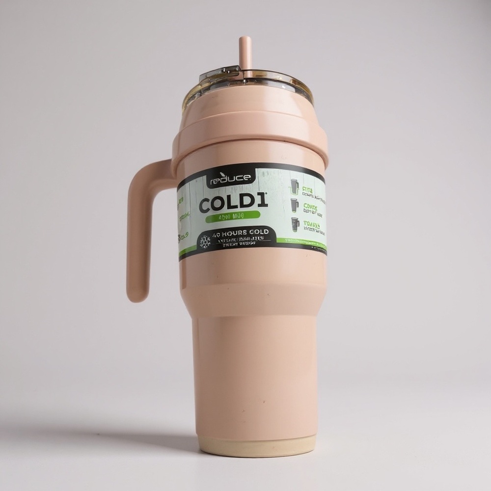 New Reduce Cold1 Pink 40oz Vacuum Insulated Tumbler Gifts Stocking Stuffer
